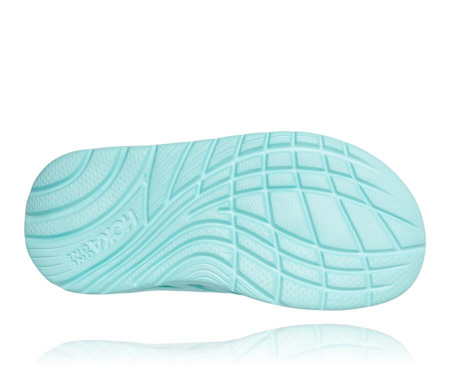 Hoka One One Badesandaler Dame - Ora Porno - Hvide/Blå - 275189CZD